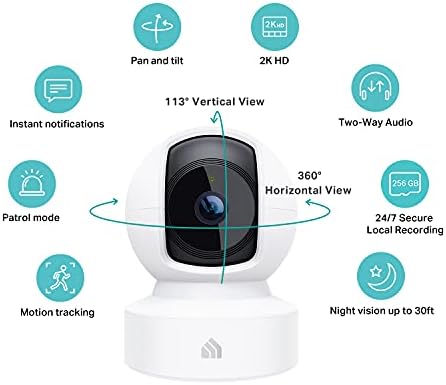 Kasa 1080p Indoor Pan/Tilt Wired Security Camera, Baby & Pet Monitor, EC70