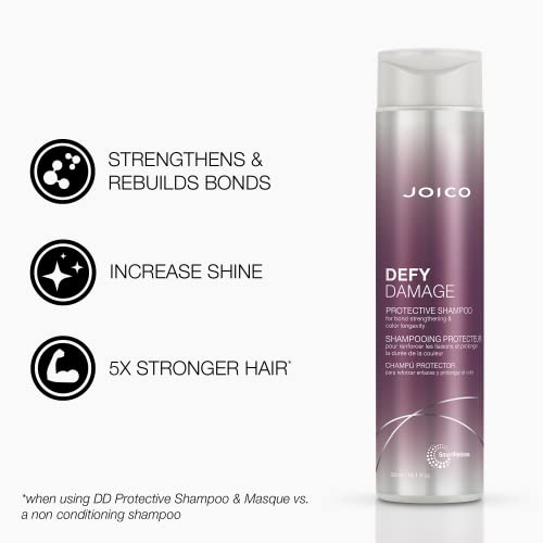 Joico Defy Damage Protective Shampoo & Conditioner Set | For Color-Treated Hair | Strengthen Bonds & Preserve Hair Color | With Moringa Seed Oil &