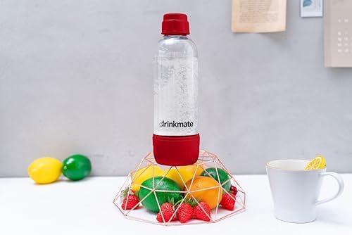 DrinkMate 0.5L Replacement Carbonation Bottles | Compatible with OmniFizz, LUX, and Spritzer | Matte Black, Pack of 2