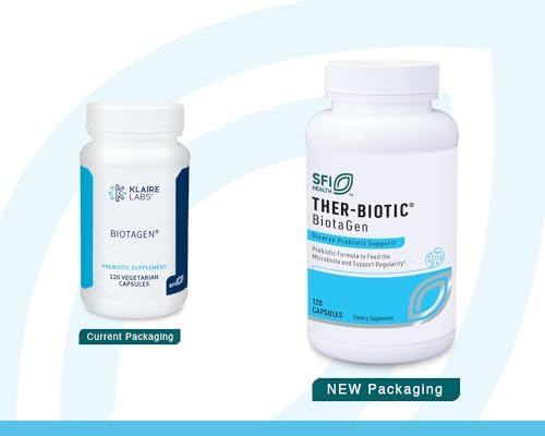 Klaire Labs SFI Health Biotagen, 120 Capsules | Prebiotic Inulin, Beta-Glucan & Arabinogalactan to Support Gut Microbiota