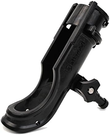 Attwood 5009-4 Heavy-Duty Adjustable Rod Holder with Combo Mount, Black Finish