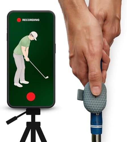 SnapSwing Hands-Free Golf Swing Recorder – Instantly Film Every Swing from Your Club Grip – Fix Your Swing Faster Without a Coach – Bluetooth