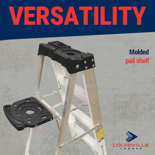 Louisville Ladder 2-Foot Aluminum Step Stool Industrial, 300-Pound Load Capacity, Type IA, AS3002