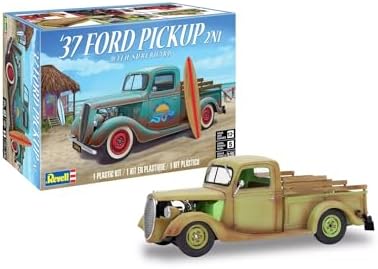 Revell 85-4516 1937 Ford Pickup Truck 2N1 w/Surf Board Model Car Kit 1:25 Scale 162-Piece Skill Level 4 Plastic Model Building Kit