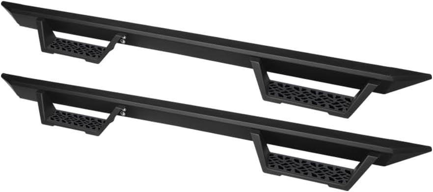 Matte Black Modular Drop Step Side Nerf Bars Rail Running Boards Compatible with 07-21 Toyota Tundra Double (Extended) Cab