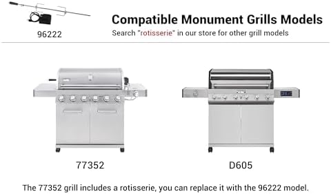 Monument Grills 96222 6-Burner Rotisserie Kit