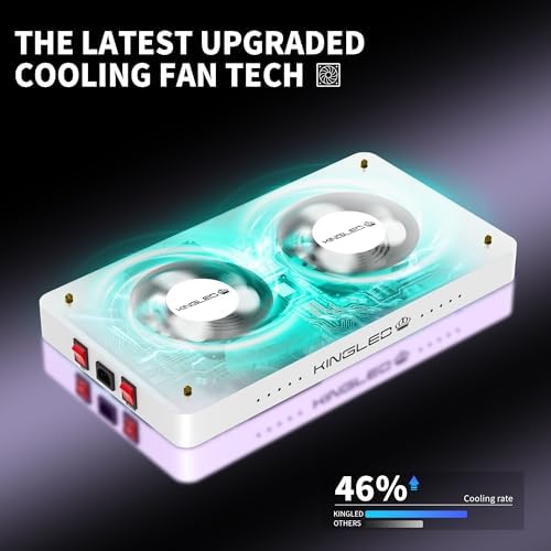 KingLED KP1000 Grow Light for Indoor Plants, Full Spectrum Plant Grow Light | 100W Dimmable LED Growing Light with Veg & Bloom Mode, High PPFD Plant Lamp for Indoor Seed Starting, Fits 2x2/2x3 Grow Tent