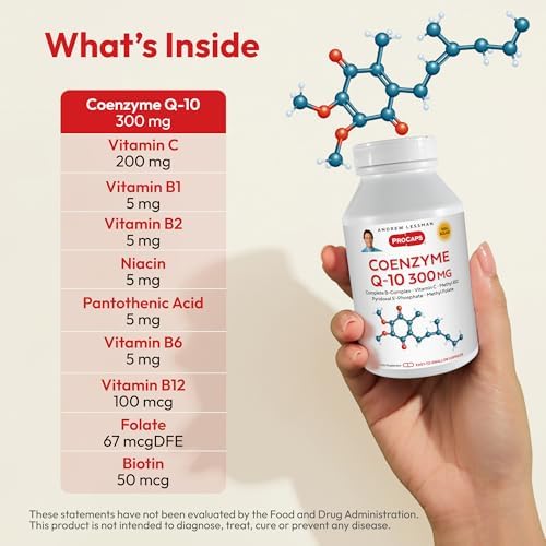 ANDREW LESSMAN Coenzyme Q-10 200 mg 30 Capsules - Essential for Energy Production and Optimum Key Organ Function, Anti-Oxidant Support, Depleted by Aging, Plus B-Complex. Easy to Swallow Capsules | 200 mg Coenzyme Q-10 plus bioavailable B Vitamins & Vita…