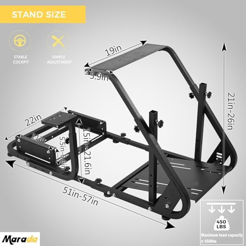 Marada Reinforced Stabilizing Racing Sim Cockpit Stand Fit for Fanatec