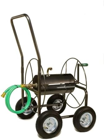 Yard Butler Hose Cart, Metal Hose Caddy, 2 Wheels, 200 Feet | Wheeled Metal Hose Cart Caddy, Suitable for Gardens, Lawns, Fields, and Outdoors, Durable Construction