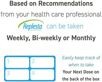 Replesta NX 14,000 IU Vitamin D3 Cholecalciferol, for Vitamin D Deficiency, Once-Weekly Chewable Wafer, Non-GMO, Natural Orange Flavor, 8 Tablets