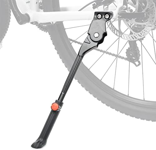 TOPCABIN Bike Kickstand Adjustable Aluminium Alloy Bicycle Kickstand Bike Side Kickstand Fit for 22" 24" 26" 28" Mountain Bike Road cycling/BMX/MTB (Black for 22-24-26-27-28 inch bike)