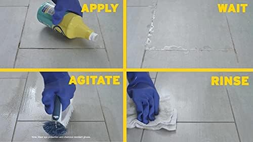 Zep Grout Cleaner and Brightener - 32 Ounce (1 Bottle) - ZU104632 - Deep Cleaning Formula Removes Old Stains From Grout