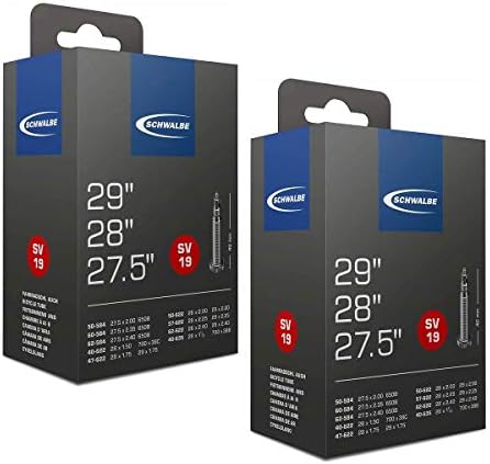 Schwalbe SV19 Inner Tubes - 27.5 (650b) / 29er x 1.5-2.35", Presta Valve (2 Pack)
