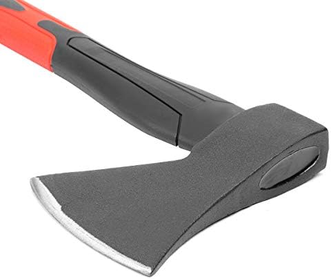 DNA Motoring 15.3" Axe, Ideal Wood/Tree Chopping, Heat Treated Alloy Steel and Fiberglass Handle, 1 Axe