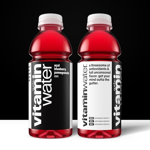 vitaminwater XXX Acai-Blueberry-Pomegranate, Flavored Water Beverage, 16.9 fl oz Bottles, 6 Pack