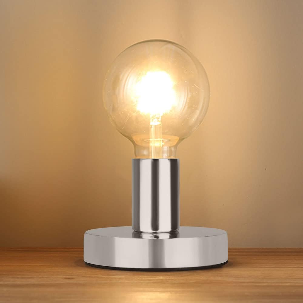 Helunsi Industrial Table Lamp Base, Black E26 E27 Lamp Base Without Shade