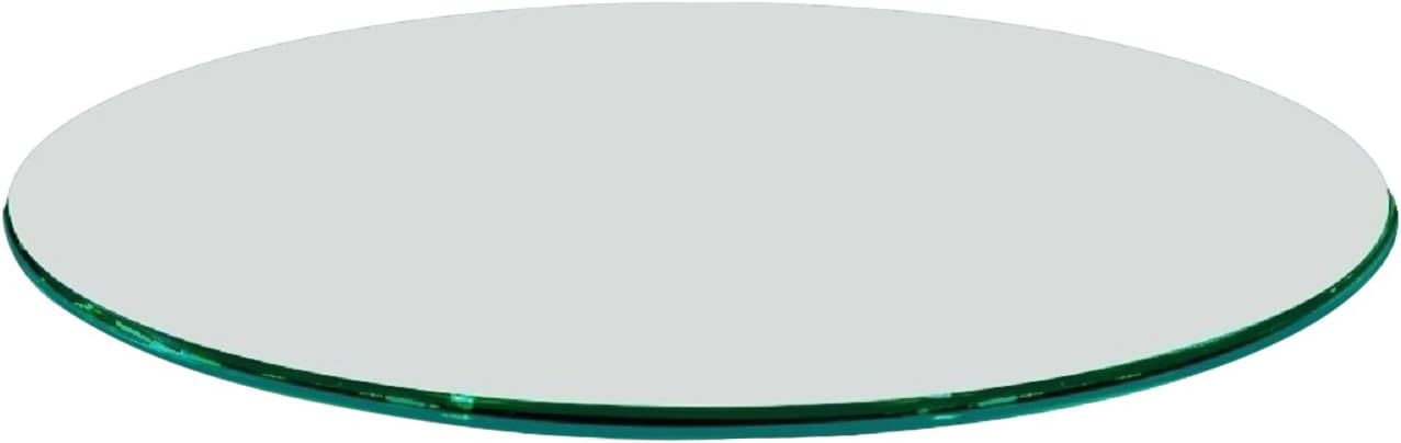 22 Inch Round Tempered Beveled Polished Edge Glass Table Top -1/2” Thick Round Glass Table Top–Heavy Duty, Dining, Coffee, and Office Tables by Fab Glass and Mirror