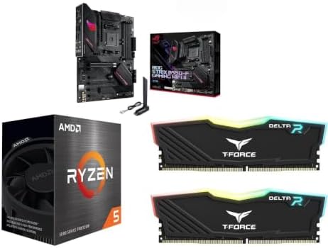 NEWEGG Motherboard CPU Memory Combo - B550M Micro ATX Motherboard Bundle with Ryzen 5 5500 6-Core 3.6 GHz CPU and 16GB (2 x 8GB) 288-Pin PC RAM DDR4 3600 Desktop Memory