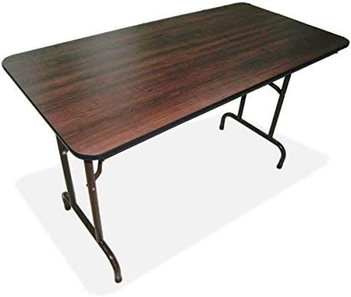 Lorell Folding Table, 60 by 30 by 29-Inch, Mahogany