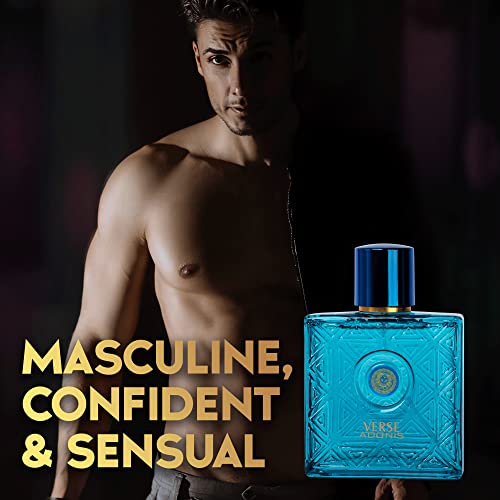 NovoGlow Verse Adonis Eau De Parfum for Men 3.4 Fl. Oz. 100ml Men's Perfume Refreshing Combination of Woody Floral & Fruity Scents - Masculine Scent
