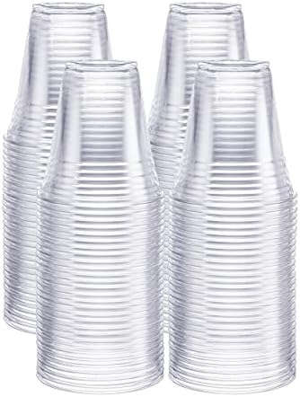 GUSTO 16 oz Clear Plastic Cups [100 Pack] PET Party Cold Cups | Durable, Crack-Resistant, Elegant Crystal Clear Design, BPA-Free, Smoothies, Iced Coffee, Soda, Cocktails & Juice