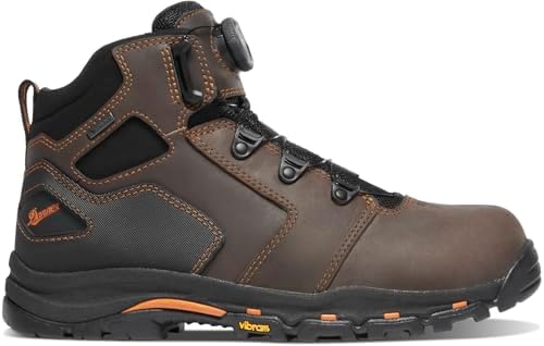 Danner Vicious Composite Toe Work Boots for Men, Waterproof, ASTM Approved | Composite Toe Boots for Men, For Electrical Hazard Work, Slip Resistant Grip, TPU Shank, Construction Boots