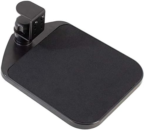 VIVO Black Clamp-on Mouse Pad Holder Platform, MOUNT-MS01A | Adjustable Under Desk 360° Rotating Tray Rest Extension Attachment