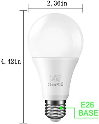 Dusk to Dawn Light Bulb, Sensor LED Bulbs Smart Lights Bulb 5W A19 Automatic On/Off