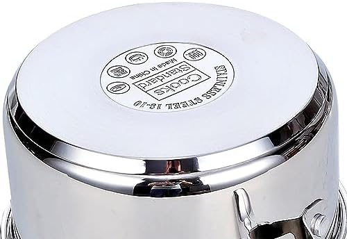 Cooks Standard Classic 6-Quart Stainless Steel Dutch Oven Casserole with Glass Lid, Large Dutch Oven Casserole for Soup, Stew, Chili & Pasta, Compatible with All Stovetops