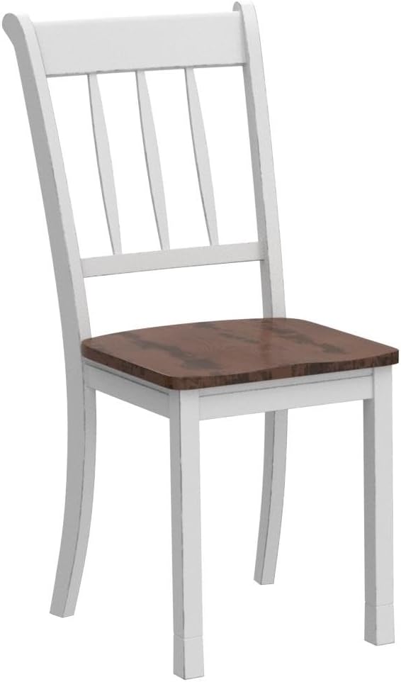 GIANTEX Wood Dining Chairs Set of 2, Armless Kitchen Chairs