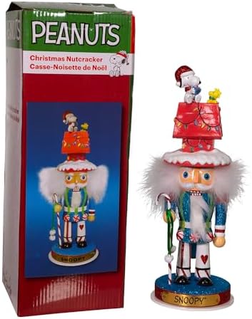 Kurt Adler Peanuts Snoopy Dog House Hollywood Nutcracker
