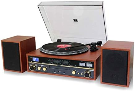 TechPlay Commander, Turntable w/Pitch Control, CD Player, Amplifier W/VU Meter, Bluetooth and USB Recording
