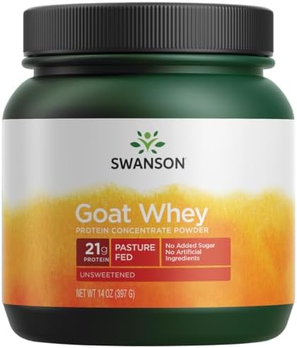 Swanson Goat Whey Protein Concentrate 14 Ounce (397 g) Pwdr | Protein from Goat Whey with a Full Amino Acid Profile Including the Nine Essentials