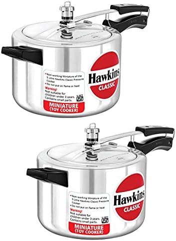 Hawkins Aluminum Toy Cooker (Silver), Set of 2 Pcs, Inner Lid