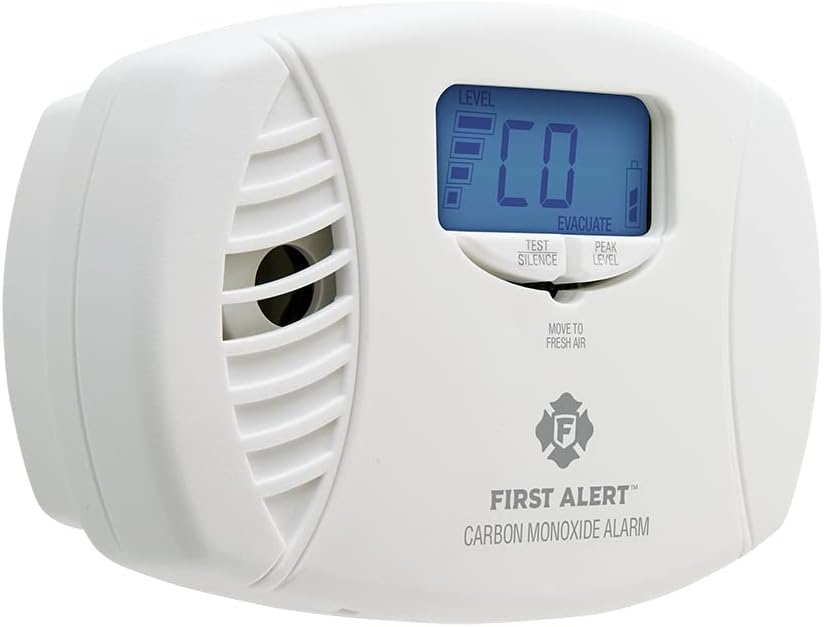 First Alert Plug in Carbon Monoxide Alarm with Digital Display | CO615, AA Battery Backup