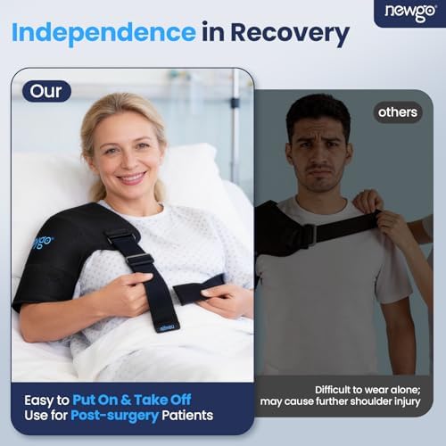 NEWGO Shoulder Ice Pack, Compression for Both Shoulders, FSA Eligible, M