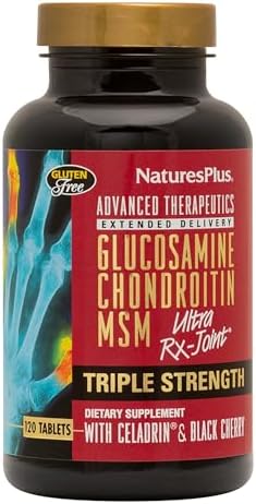NaturesPlus Ultra Rx-Joint Triple Strength - 120 Tablets - Supports Healthy Joint Function - with Glucosamine, Chondroitin & MSM - Gluten Free - 30 Servings