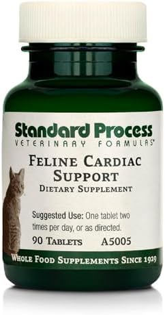 Standard Process Inc. Feline Cardiac Support - Cardiovascular System Supplement for Felines - Dietary Cat Supplement to Support Heart Health &
