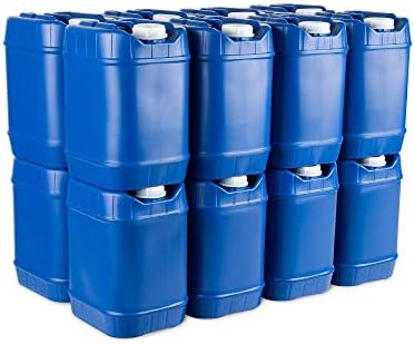 5-Gallon Stackable Water Storage Containers, Emergency Water Storage for Camping and Disaster Preparedness, 40 Gallons