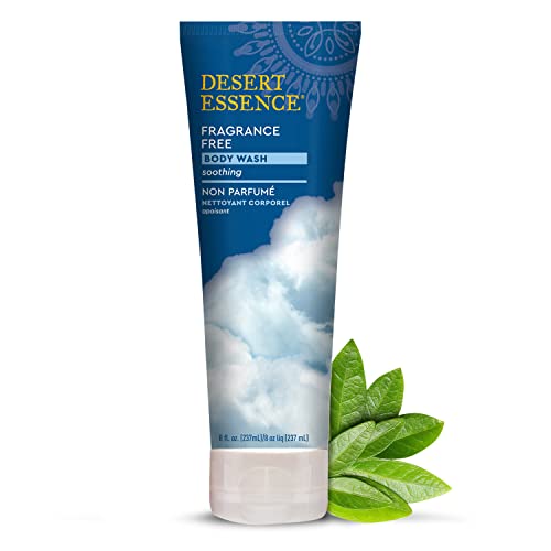 Desert Essence Fragrance Free Body Wash for Sensitive Skin, 8 fl oz | Washes away daily buildup while helping preserve a calm, soft and comfortably conditioned feel.