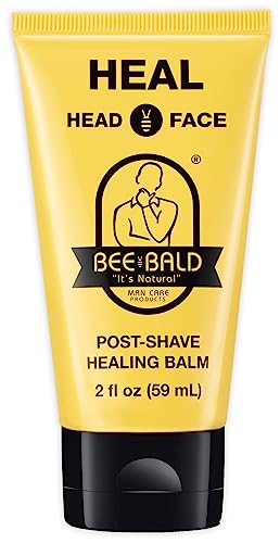 Bee Bald HEAL Aftershave for Men, Calm & Soothes, After Shave Balm, 2 fl oz | Immediately Calms & Soothes Irritated Skin. Treats Razor Burn, Redness, Bumps on Head or Face. Perfect For Sensitive Skin.