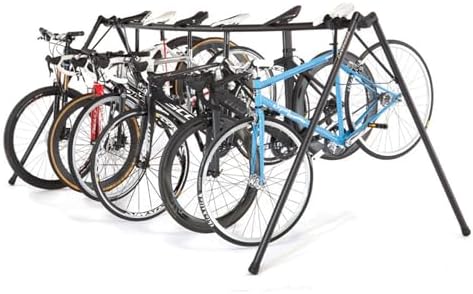 Feedback Sports A-Frame Portable Bike Storage Rack with Travel Bag, Black | Hangs up to 8 bikes for events and team pits