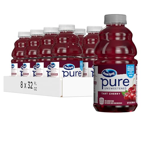 Ocean Spray® Pure Unsweetened Cranberry, 100% Cranberry Juice From Concentrate, 32 Fl Oz Bottle (Pack of 8)