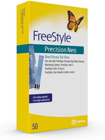 Freestyle Precision Neo Blood Glucose Test Strips, 50 Strips