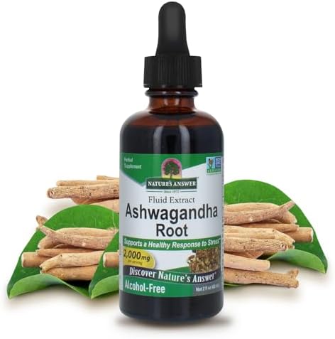 Nature's Answer Ashwagandha Root | Herbal Supplement Maintain Healthy Immune Function | Supports Body Against Stress | Gluten-Free