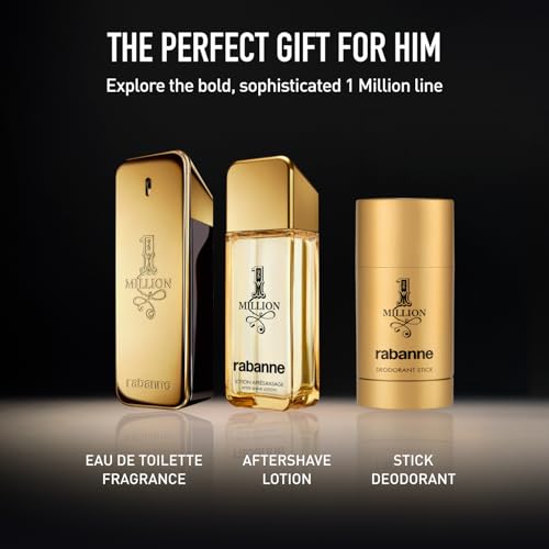 Rabanne 1 Million Aftershave Lotion for Men - Soothing Balm with Witch Hazel & Allantoin - Alcohol-Free Men's Aftershave with Spicy Leather Scent, 3.3 oz