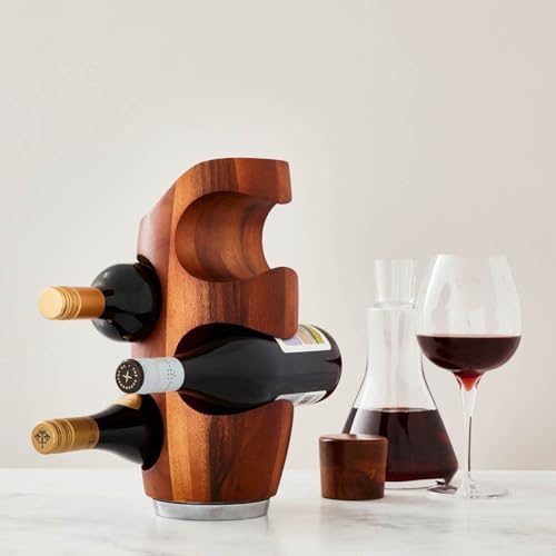 nambe Vie Decanter | Glass Wine Decanter Bottle for Bourbon, Brandy, Juice