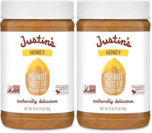 Justins, Peanut Butter Blend Honey Jar, 16 Ounce