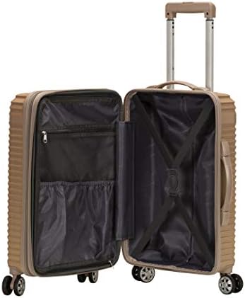 Rockland Star Trail Hardside 2 Piece Expandable Spinner Wheel Luggage Set, (20"/24"/28"), Champagne